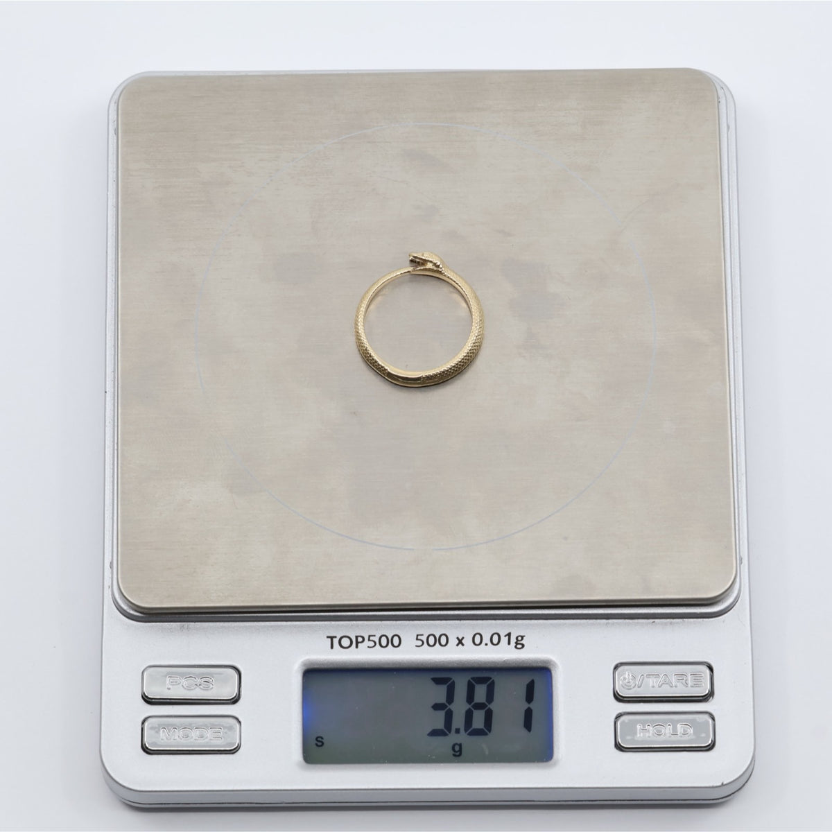 18K Yellow Gold Ouroboros Snake Ring