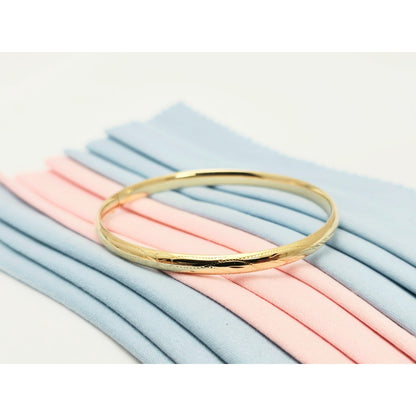 14K Yellow Gold Floral Engraved Bangle Bracelet
