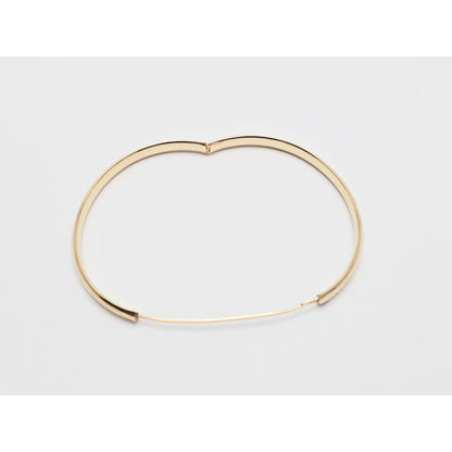 14K Yellow Gold Floral Engraved Bangle Bracelet