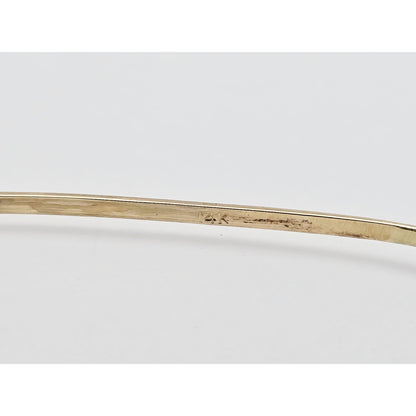 14K Yellow Gold Floral Engraved Bangle Bracelet