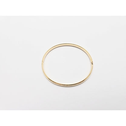 14K Yellow Gold Floral Engraved Bangle Bracelet