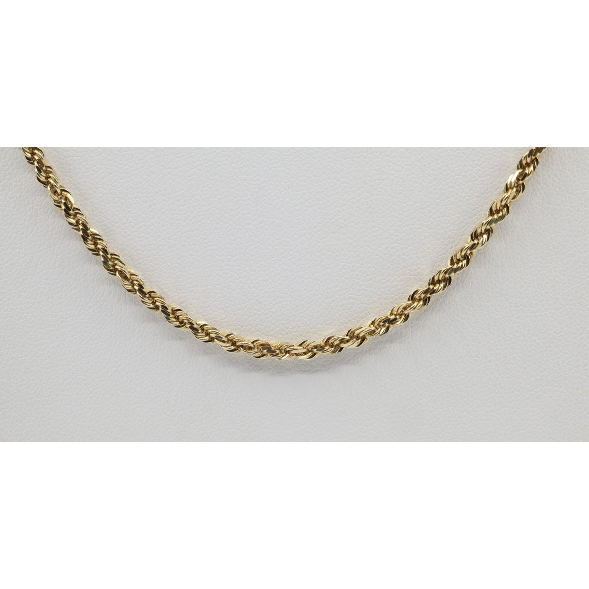 10K Yellow Gold Rope Chain Necklace