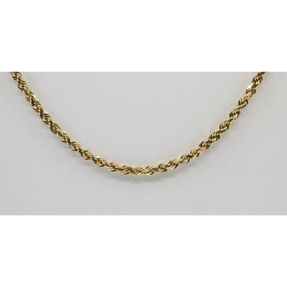 10K Yellow Gold Rope Chain Necklace