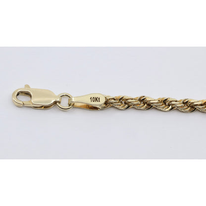 10K Yellow Gold Rope Chain Necklace