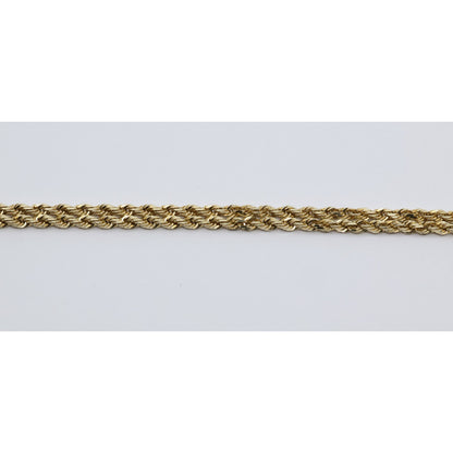 10K Yellow Gold Rope Chain Necklace