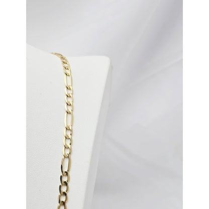 14K Yellow Gold Figaro Link Chain Necklace