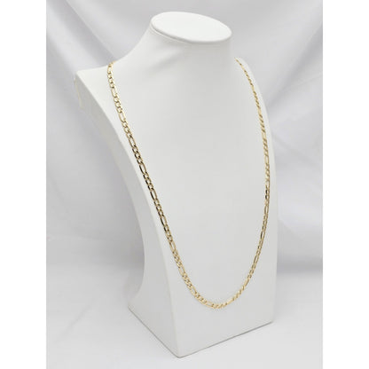 14K Yellow Gold Figaro Link Chain Necklace