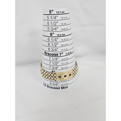 14K Two Tone Gold Rolex Style Enamel Link Bracelet