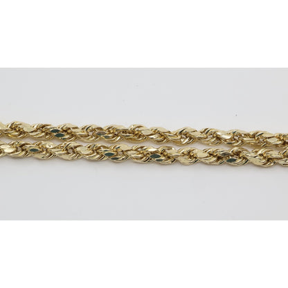 14K Yellow Gold Rope Chain Necklace