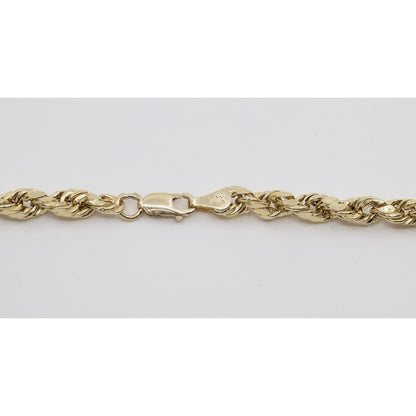 14K Yellow Gold Rope Chain Necklace