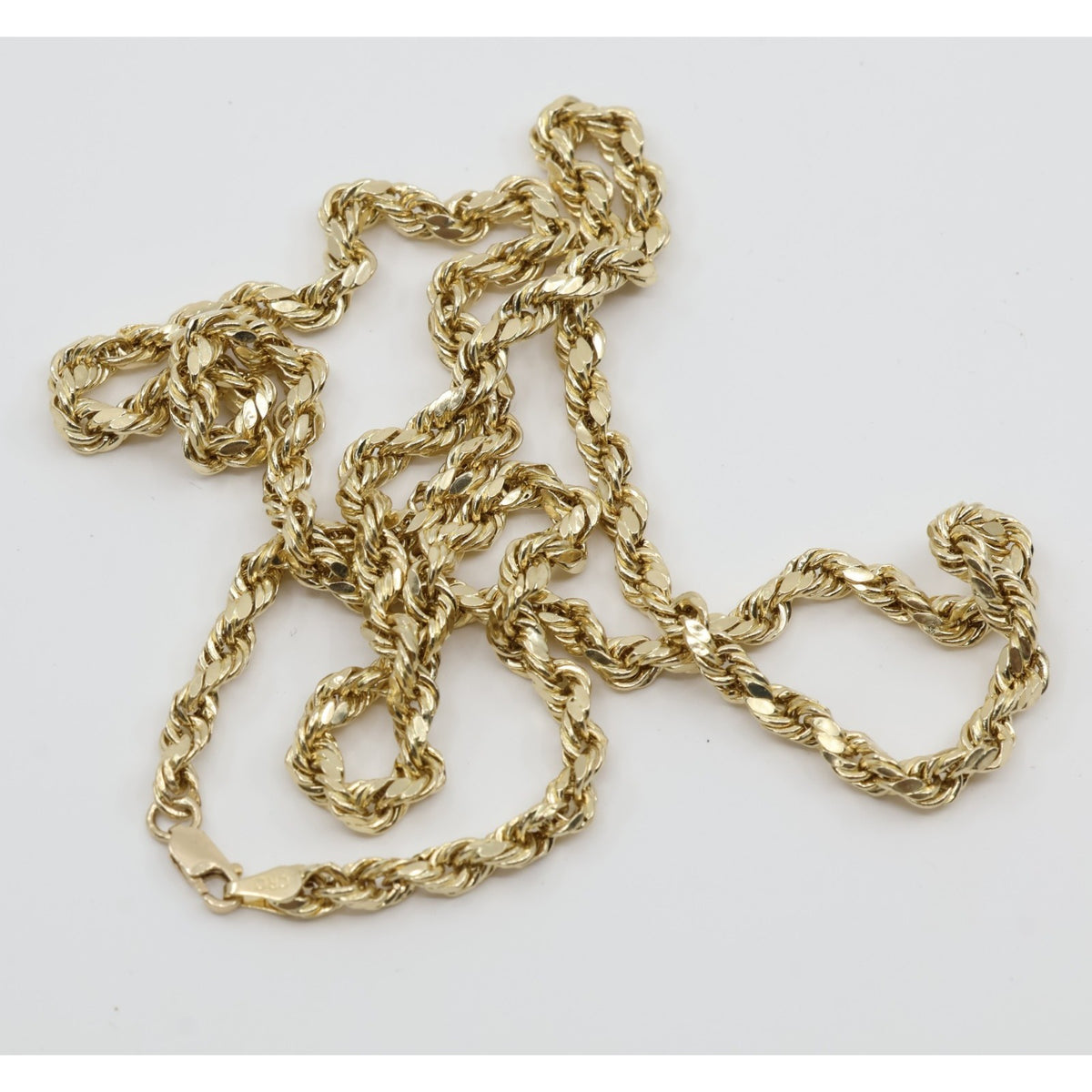 14K Yellow Gold Rope Chain Necklace