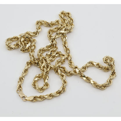 14K Yellow Gold Rope Chain Necklace