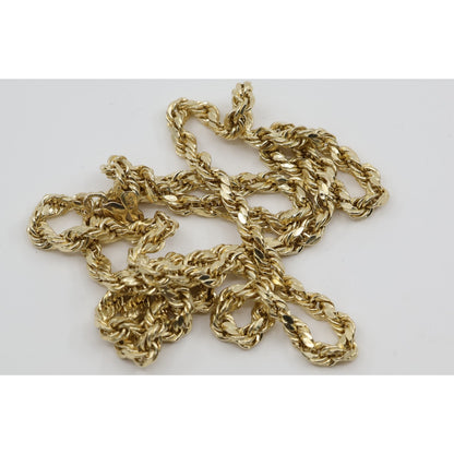 14K Yellow Gold Rope Chain Necklace