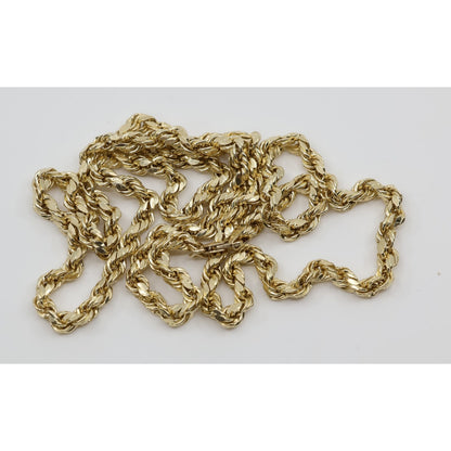 14K Yellow Gold Rope Chain Necklace