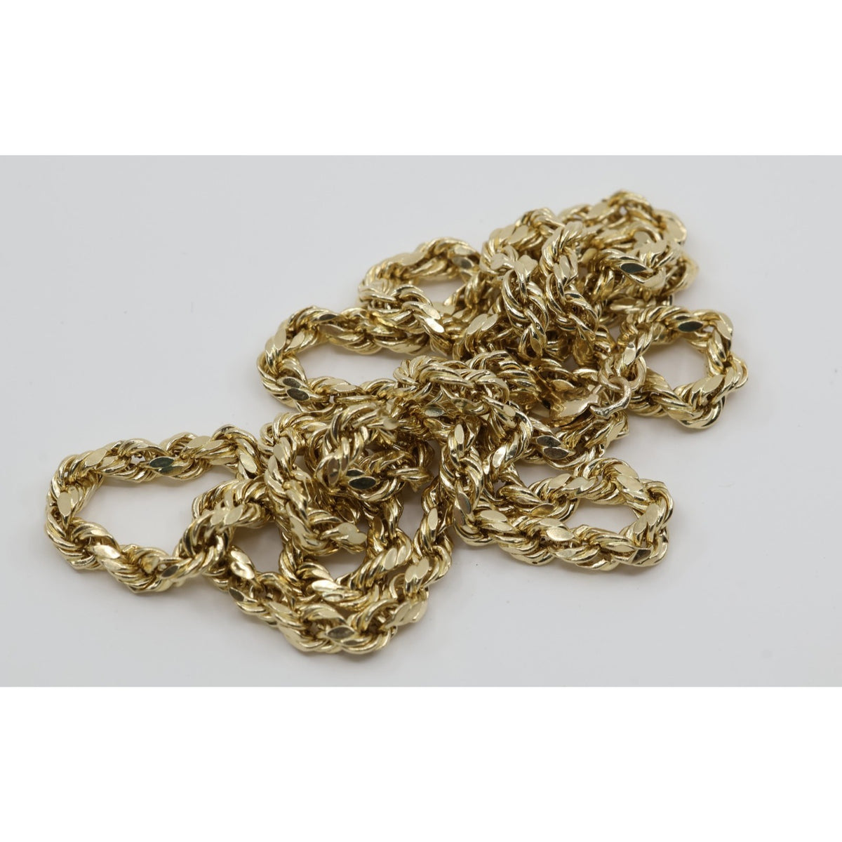 14K Yellow Gold Rope Chain Necklace