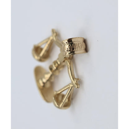 14K Yellow Gold Scales of Justice Libra Charm Pendant