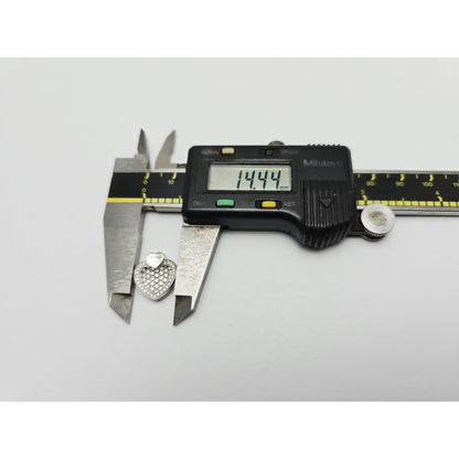 18K White Gold Round Cut Diamond Motion Heart Mi Amor Charm Pendant