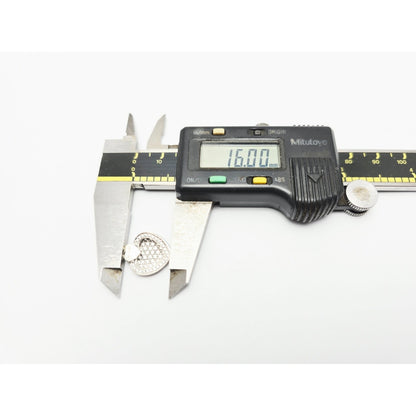 18K White Gold Round Cut Diamond Motion Heart Mi Amor Charm Pendant