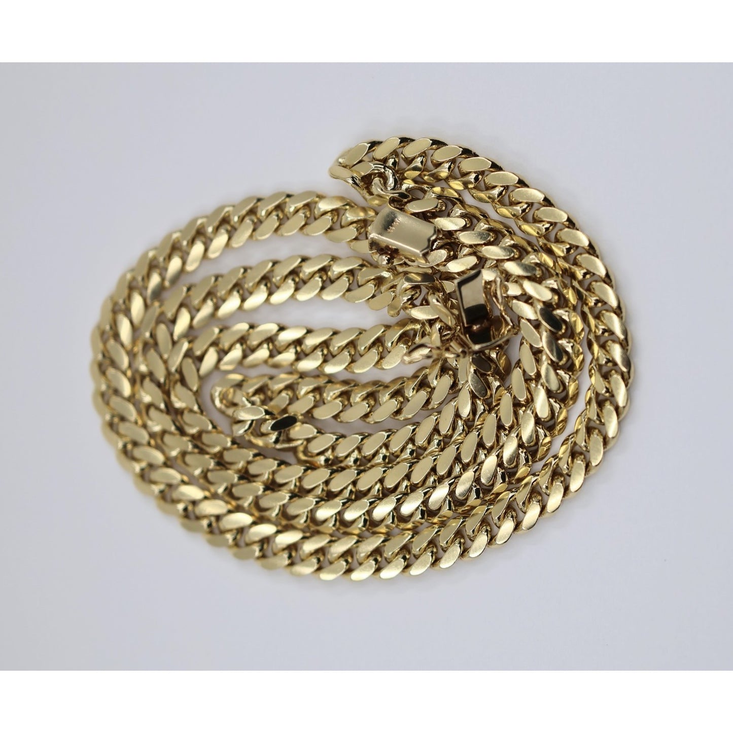 14K Yellow Gold Cuban Link Chain Necklace