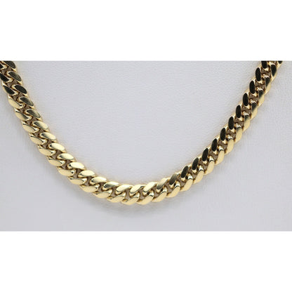 14K Yellow Gold Cuban Link Chain Necklace