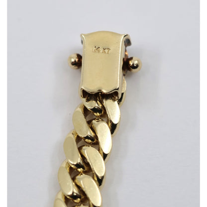 14K Yellow Gold Cuban Link Chain Necklace