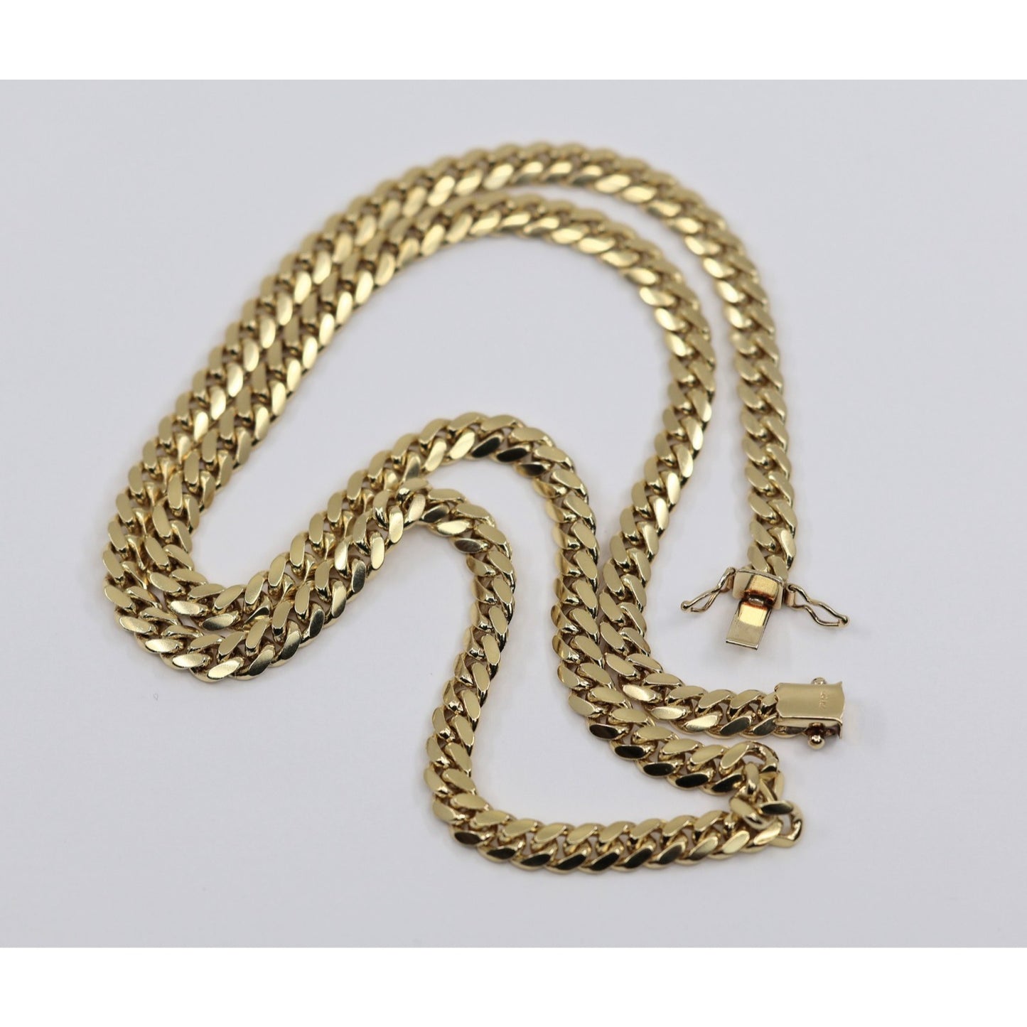 14K Yellow Gold Cuban Link Chain Necklace