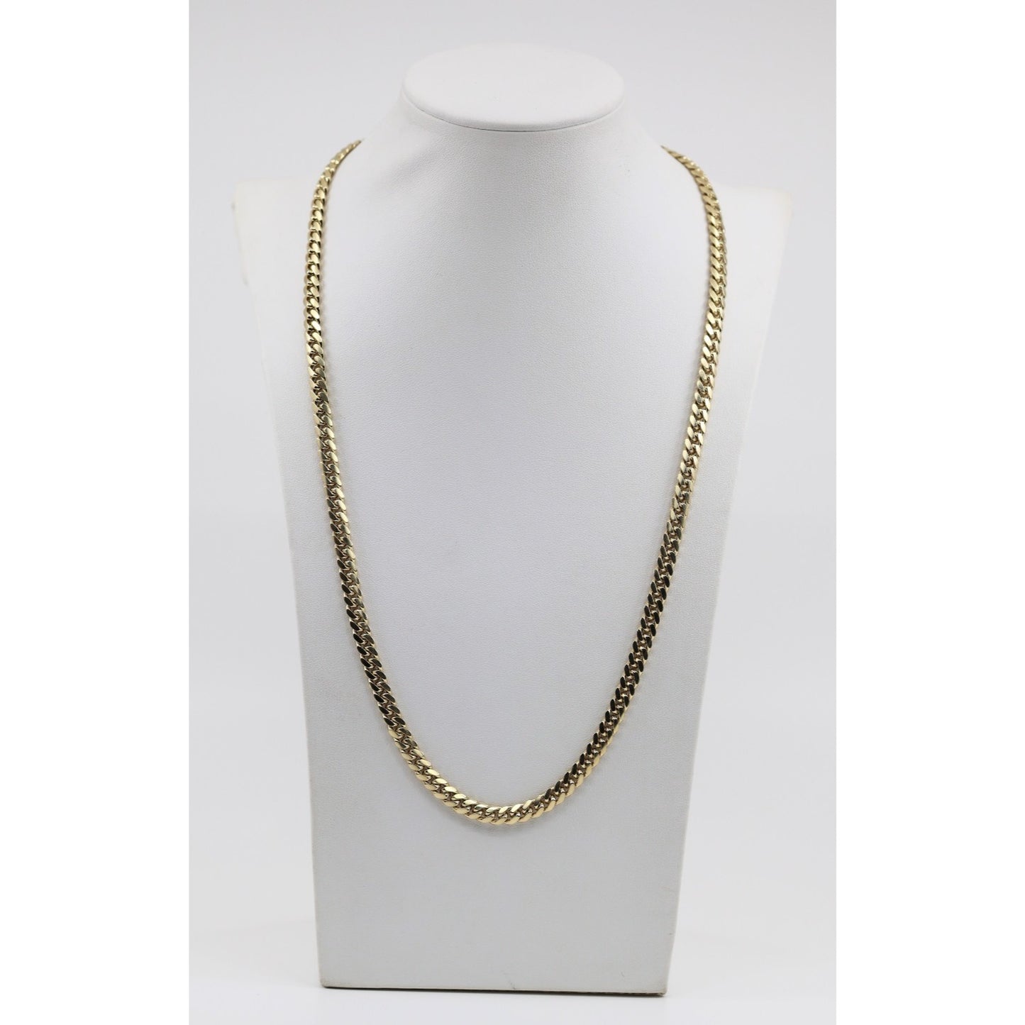 14K Yellow Gold Cuban Link Chain Necklace