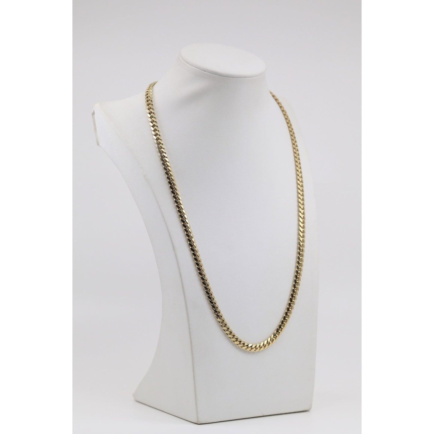 14K Yellow Gold Cuban Link Chain Necklace