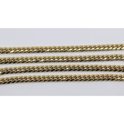 14K Yellow Gold Cuban Link Chain Necklace