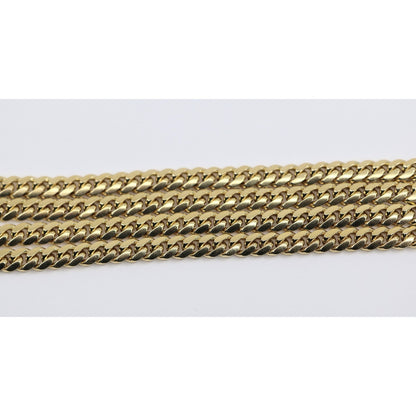 14K Yellow Gold Cuban Link Chain Necklace