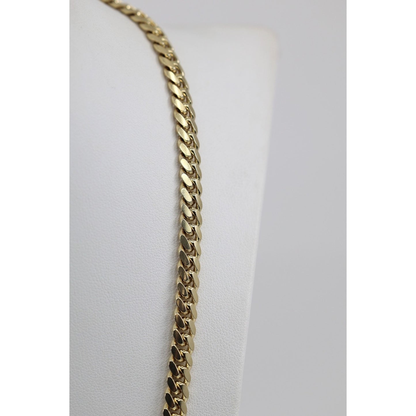 14K Yellow Gold Cuban Link Chain Necklace