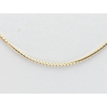 14K Yellow Gold Rounded Box Link Chain Necklace