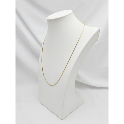 14K Yellow Gold Rounded Box Link Chain Necklace