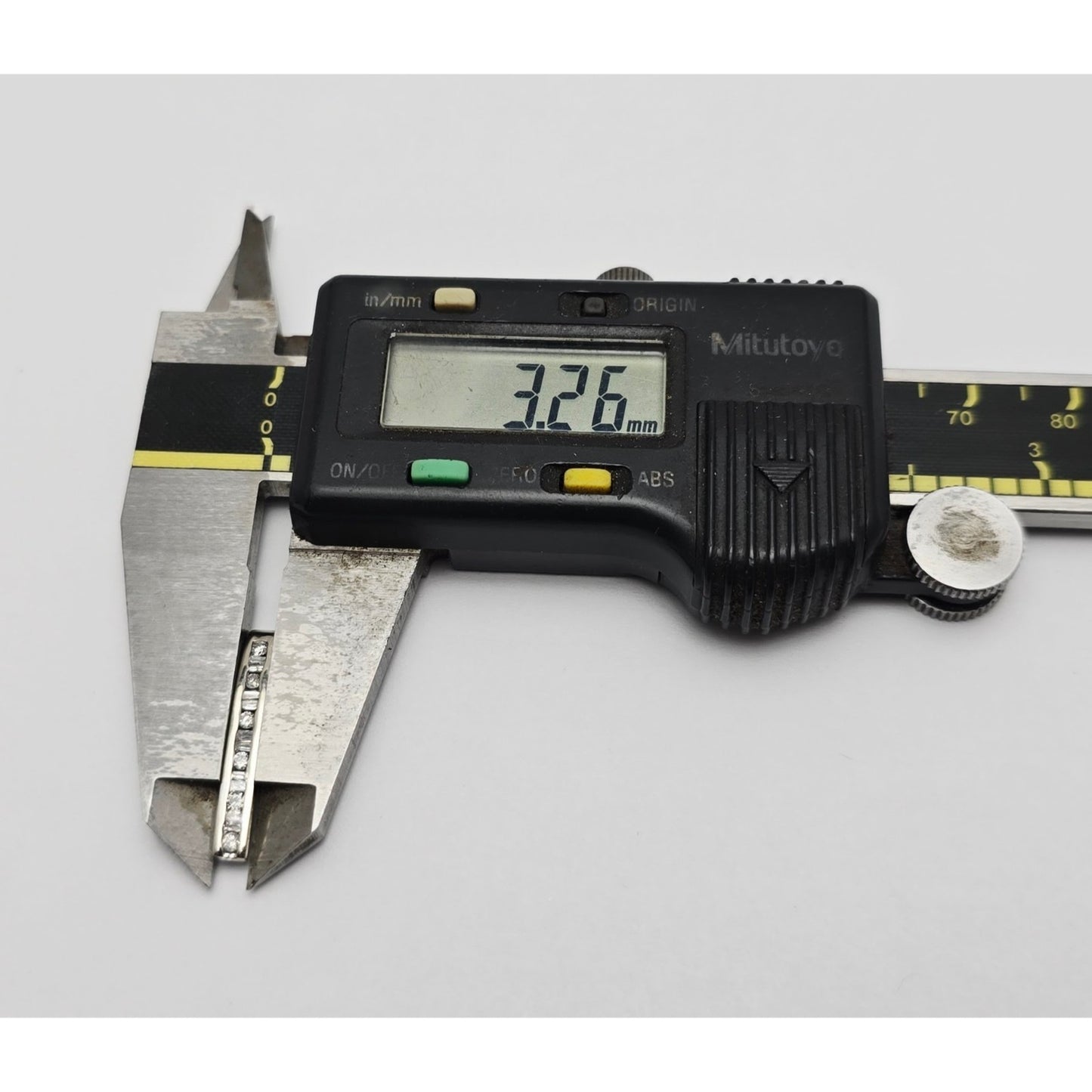 10K White Gold Baguette & Round Diamond Drop Dangle Charm Pendant