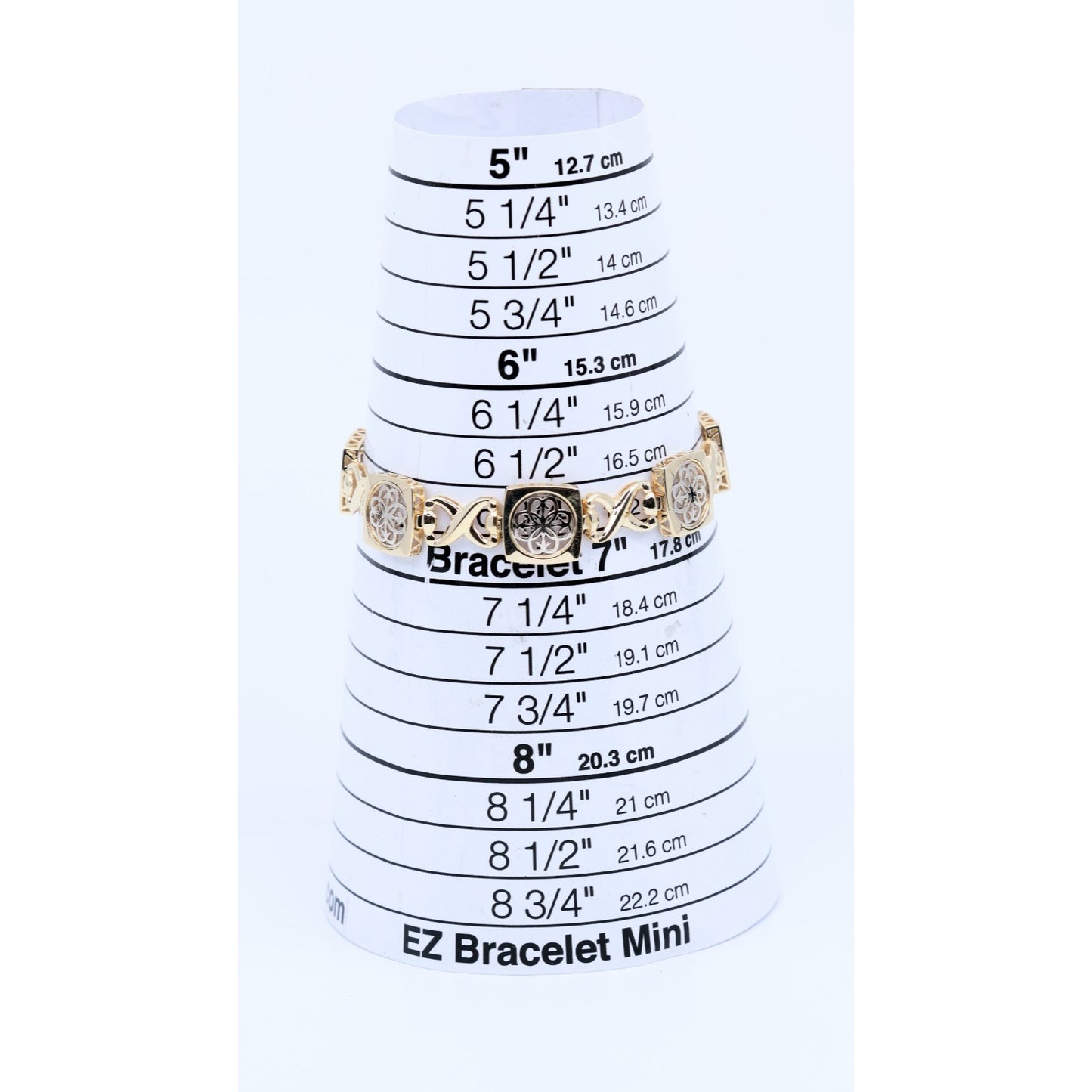 14K Two Tone Gold Infinity Link Bracelet