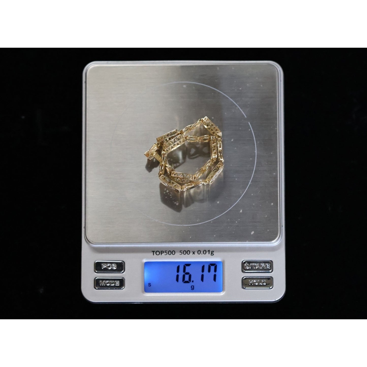 14K Two Tone Gold Infinity Link Bracelet