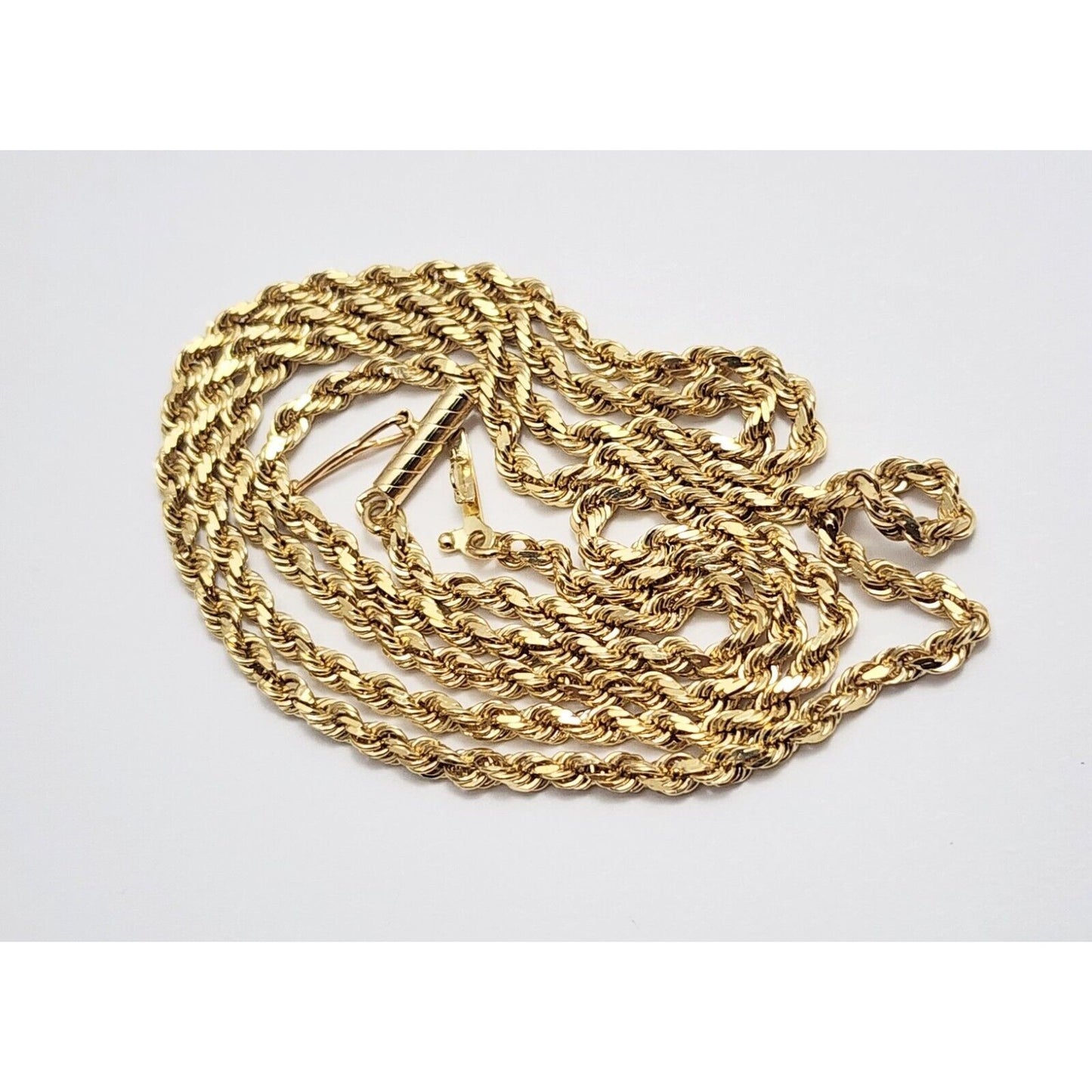 14K Yellow Gold Rope Chain Necklace