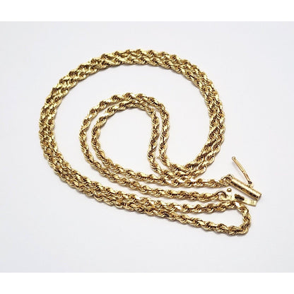 14K Yellow Gold Rope Chain Necklace