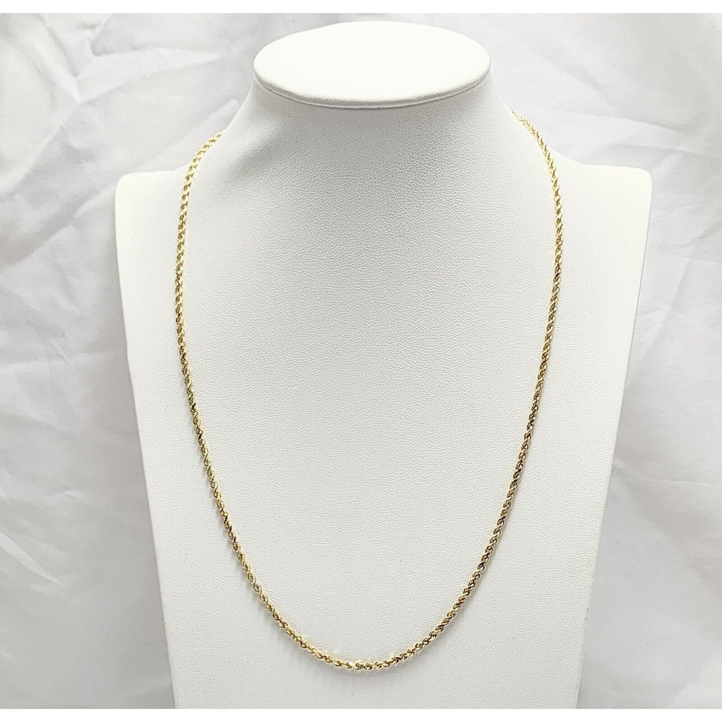 14K Yellow Gold Rope Chain Necklace