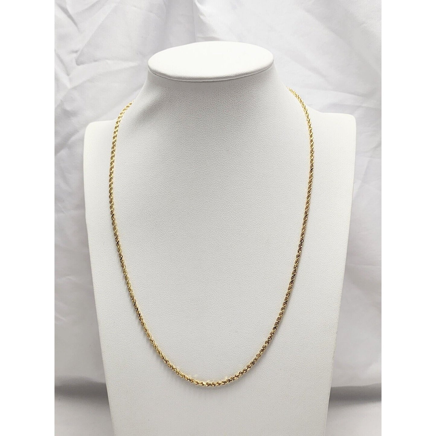 14K Yellow Gold Rope Chain Necklace