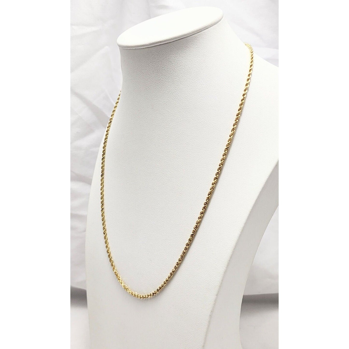 14K Yellow Gold Rope Chain Necklace