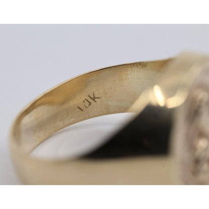 12K Yellow Gold Zodiac Capricorn Horoscope Ring