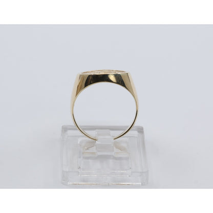 12K Yellow Gold Zodiac Capricorn Horoscope Ring