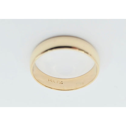 14K Yellow Gold Polished Wedding Band Ring
