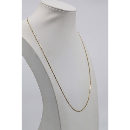 14K Yellow Gold Box Link Chain Necklace