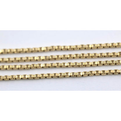 14K Yellow Gold Box Link Chain Necklace