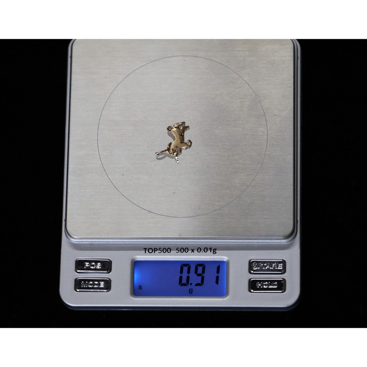 Tiny 14K Yellow Gold Diamond Cut Unicorn Horse Charm Pendant
