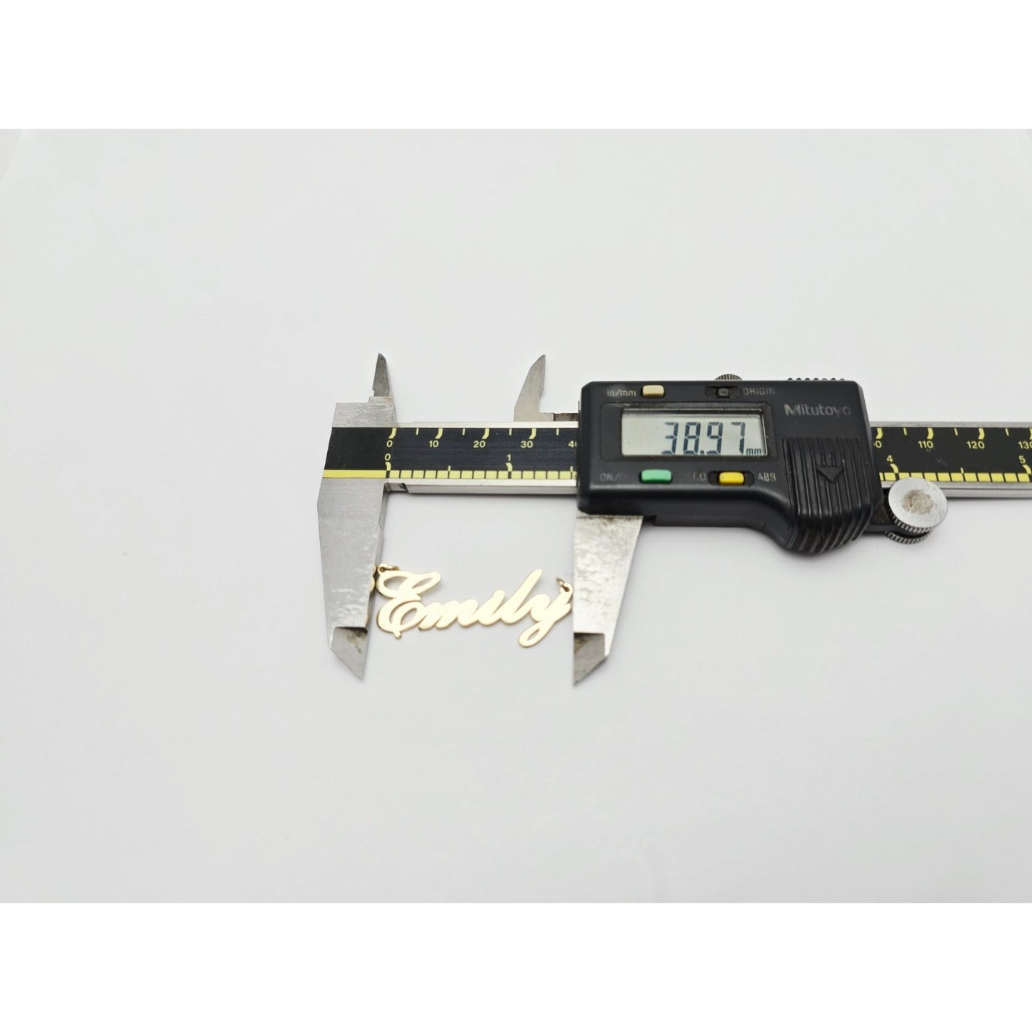 14K Yellow Gold Name Initial " Emily " Charm Pendant