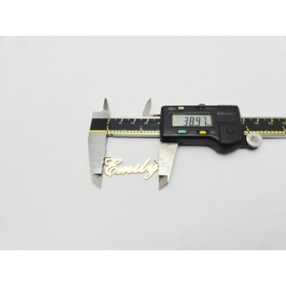 14K Yellow Gold Name Initial " Emily " Charm Pendant