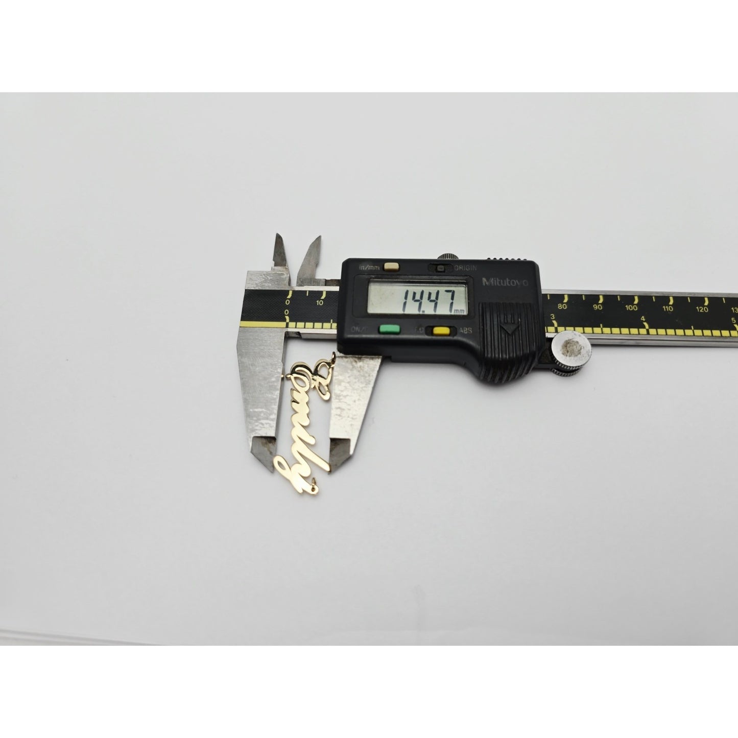 14K Yellow Gold Name Initial " Emily " Charm Pendant